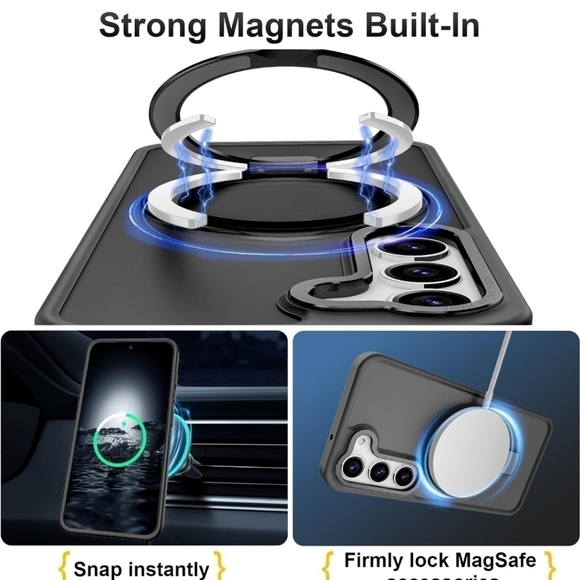 Galaxy S24 plus magnetic ring stand black case new. - Picture 5 of 6